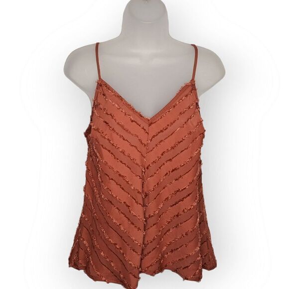 Free People Spaghetti Strap Flowy Fringe Top size XS - Picture 1 of 7